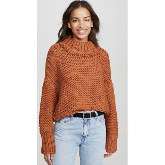 Free People My Only Sunshine Sweater Size XS Tuscan Earth Rust - Picture 2 of 6